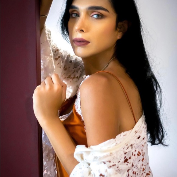 UO Out from Under Orange Satin & Lace Slip Dress - Picture 7 of 9